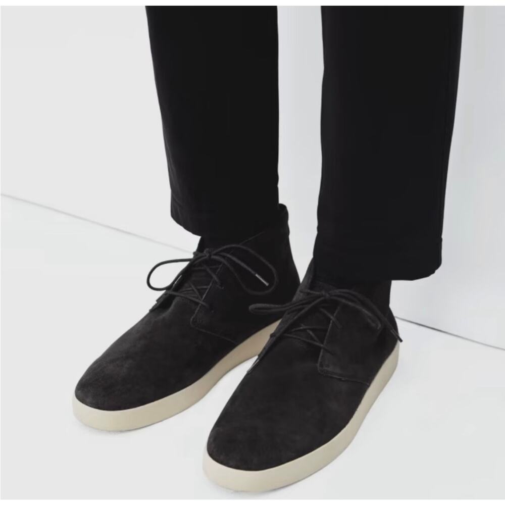 Everlane Desert Chukka Sneaker Boot Pebble Suede Leather Casual Black NIB 7